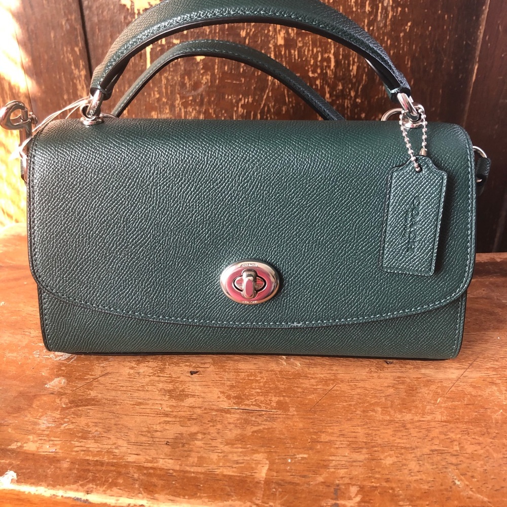 Coach Tilly Satchel in Dark Ivy (NWT)